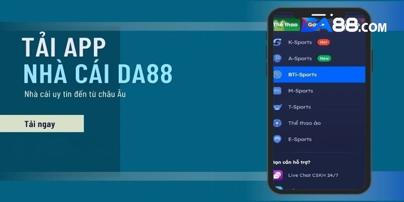 Tải app da88 và cài đặt trên thiết bị Android